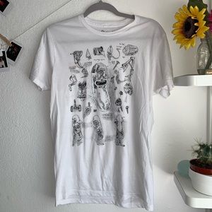 Pickle Rick white T-shirt